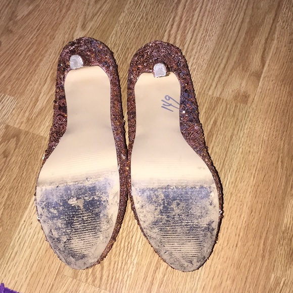 Bakers rose gold sequin high heels - Picture 8 of 10